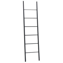 Håndkleholder bambus svart 180 x 45 cm